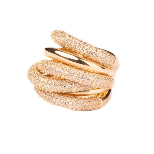 Anillo mil tiras - dorado