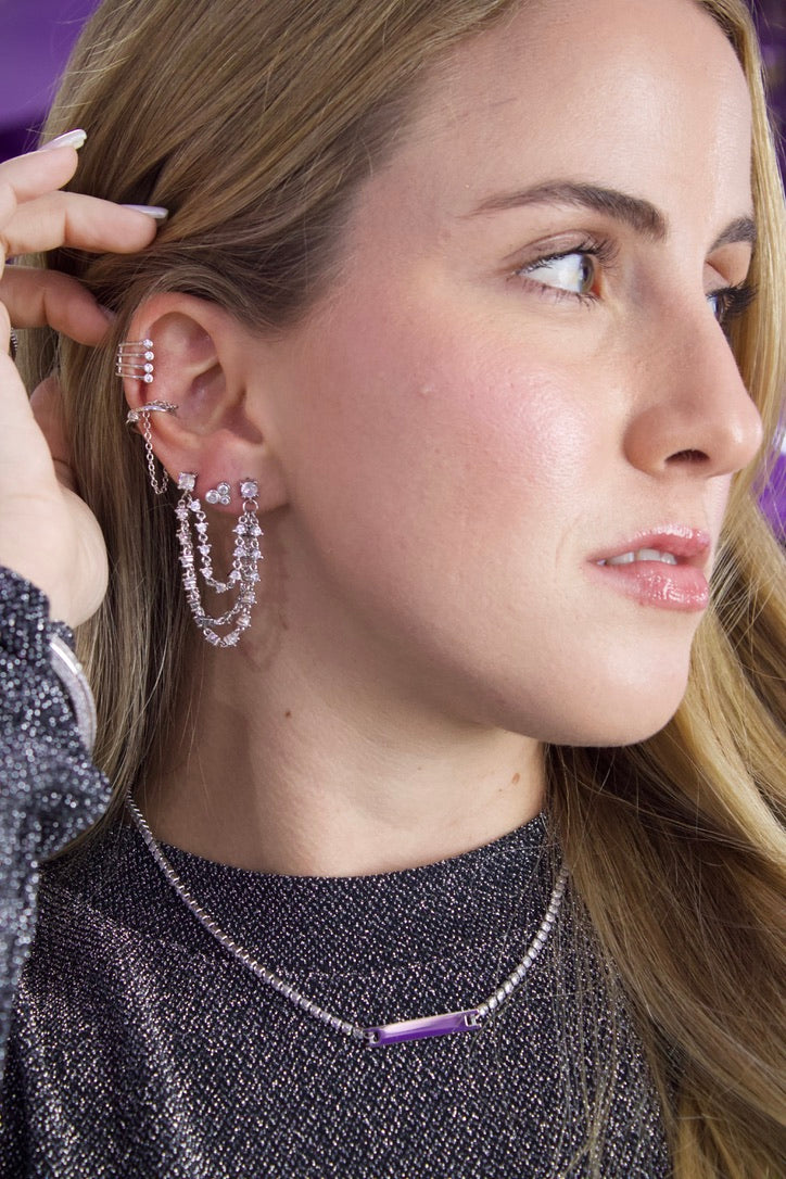 Ear cuff mil puntos  - Plata de ley 925