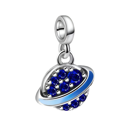 Mini charm de plata - planeta