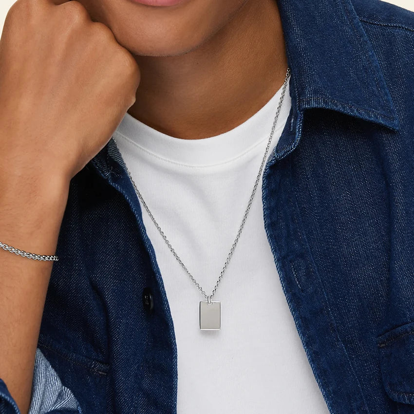 Plaquitas para personalizar con láser cuadrada