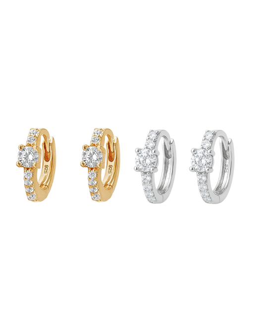 BLACK FRIDAY⚡️🖤 Zarcillos con brillante - Plata de ley 925