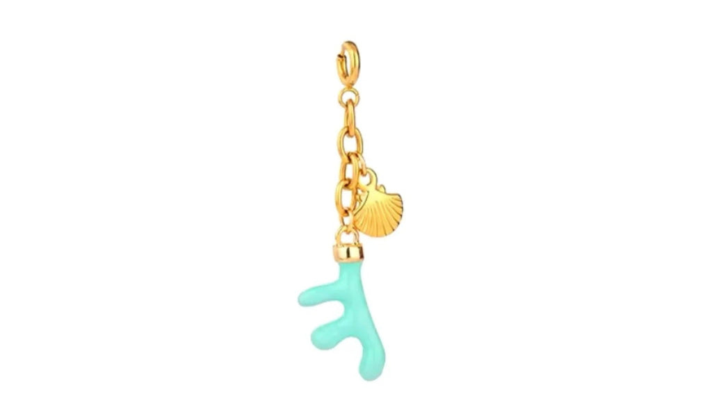 Bikini clip - coral azul