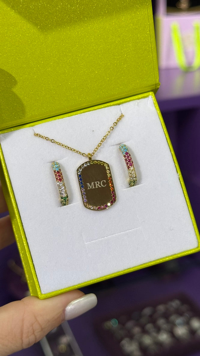 Placa rectangular multicolor para personalizar con láser