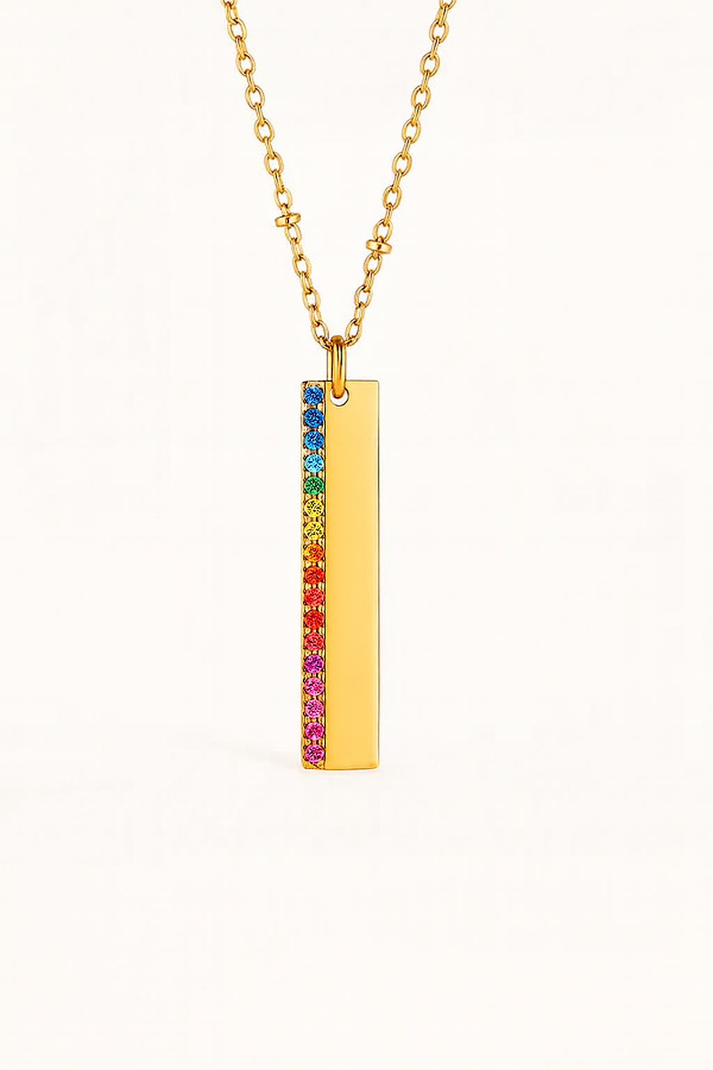 Placa rectangular vertical multicolor para personalizar con láser