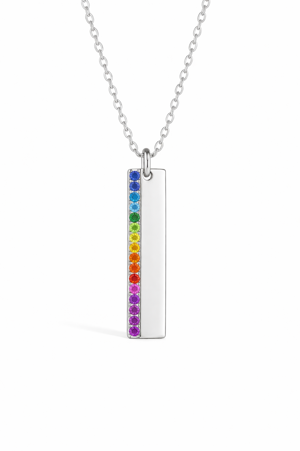 Placa rectangular vertical multicolor para personalizar con láser
