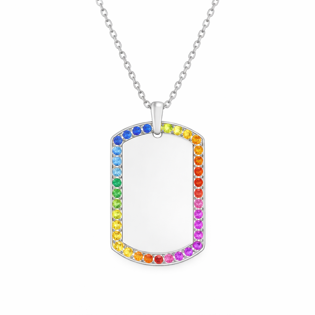 Placa rectangular multicolor para personalizar con láser