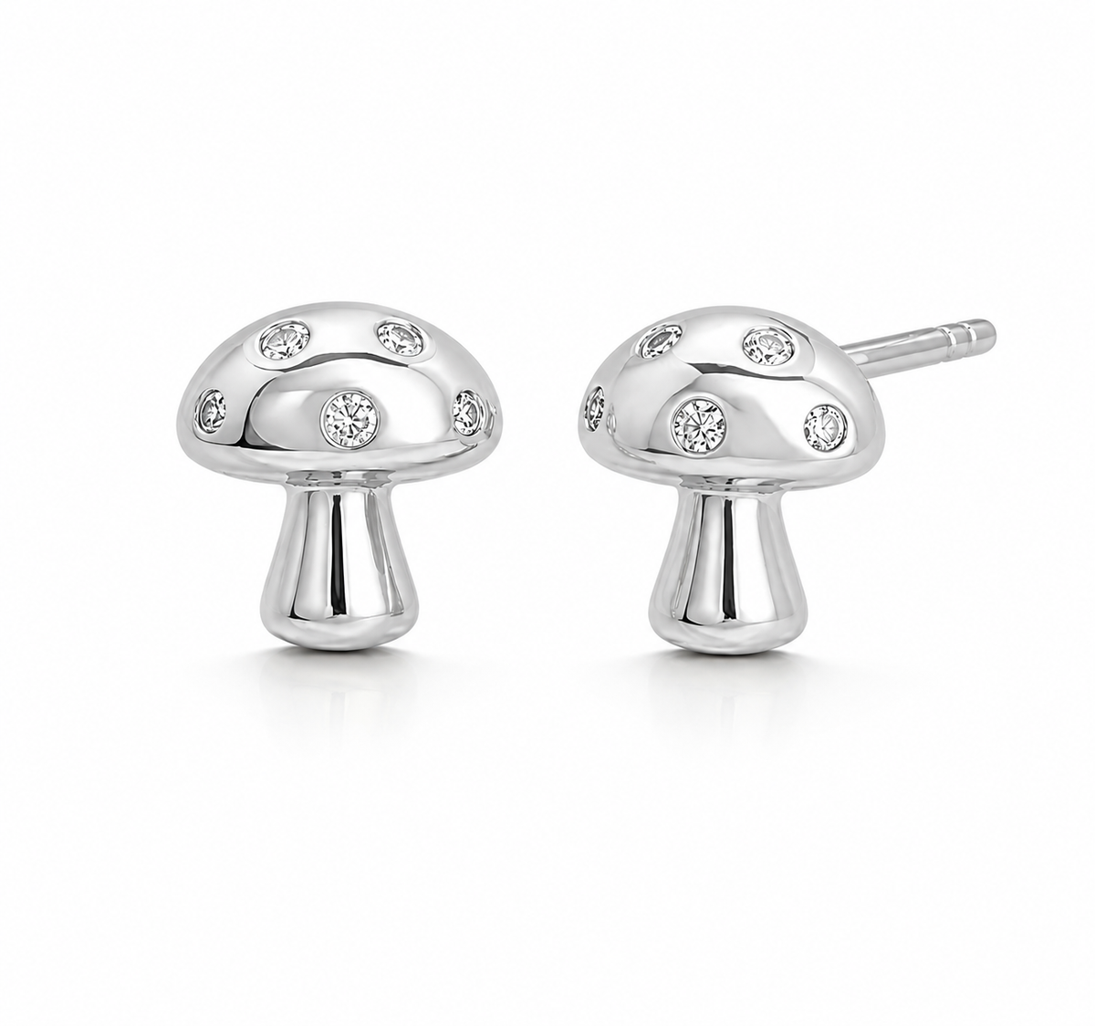 Stud de hongos - Plata de ley 925