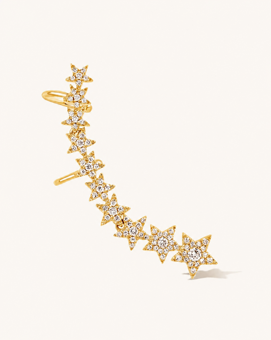 Starfall Ear Cuff - incluye el broche de flecos