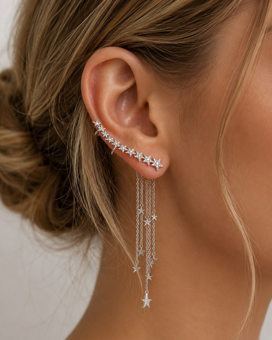 Starfall Ear Cuff - incluye el broche de flecos