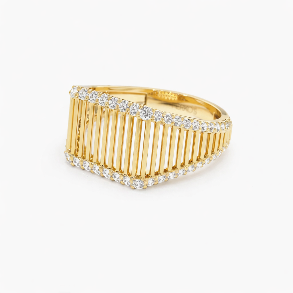 Radiant Lines Ring - Plata de ley 925
