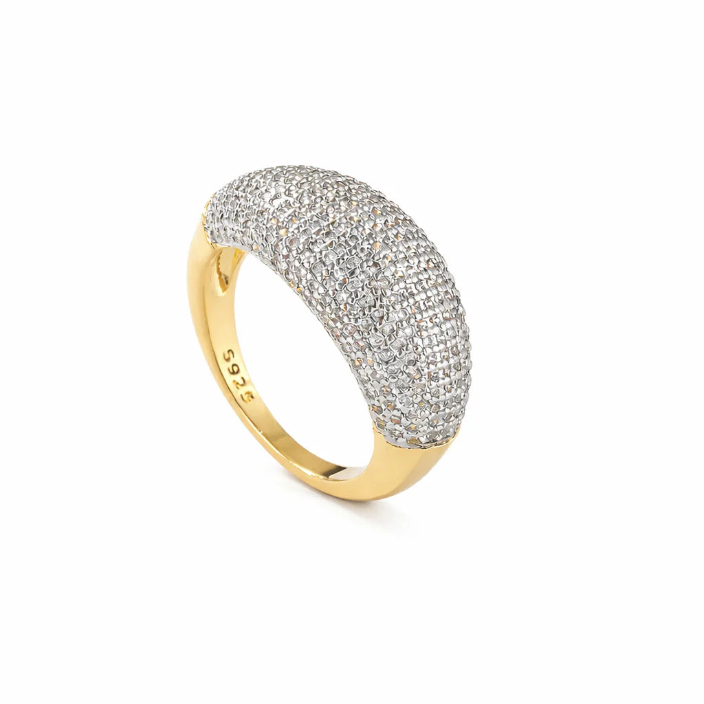 Luna Pavé Ring - Plata de ley 925