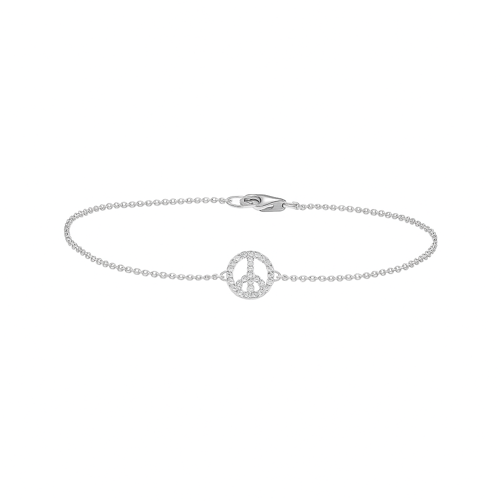 Pulsera paz - Plata de ley 925