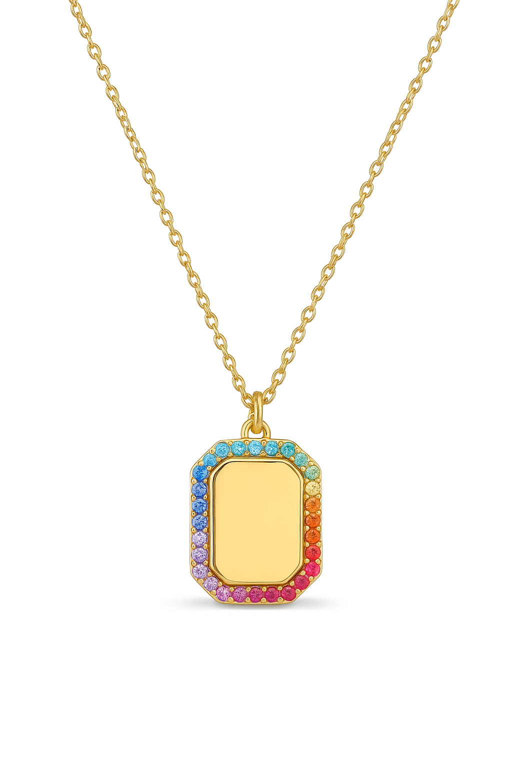 Placa rectangular para personalizar con láser - Rainbow Cuff