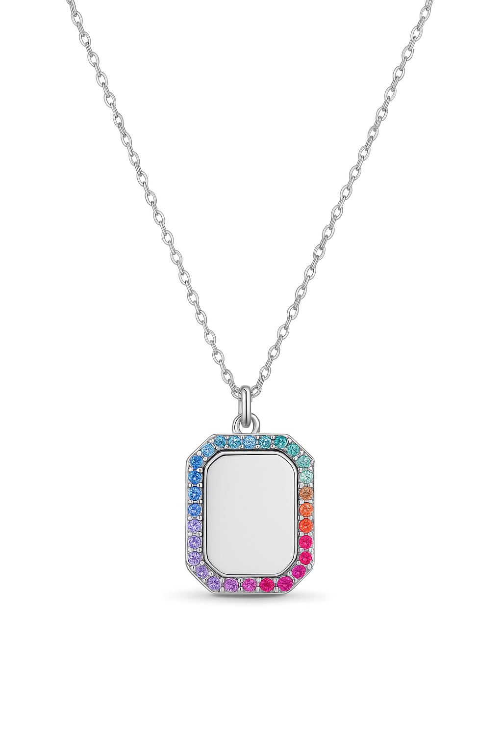 Placa rectangular para personalizar con láser - Rainbow Cuff