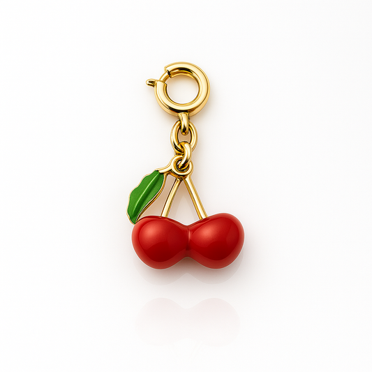 Dije de cereza de corazón