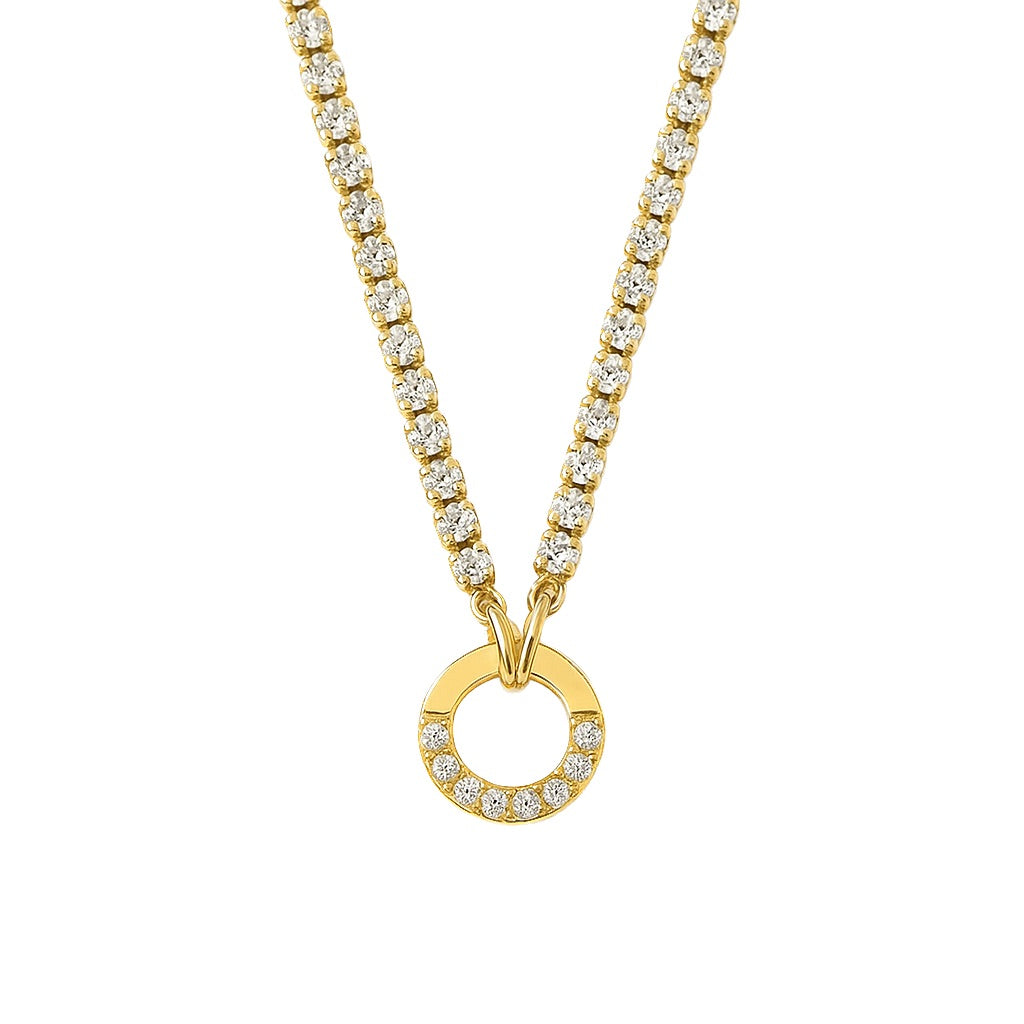 Collar de cadena de tennis - dorado