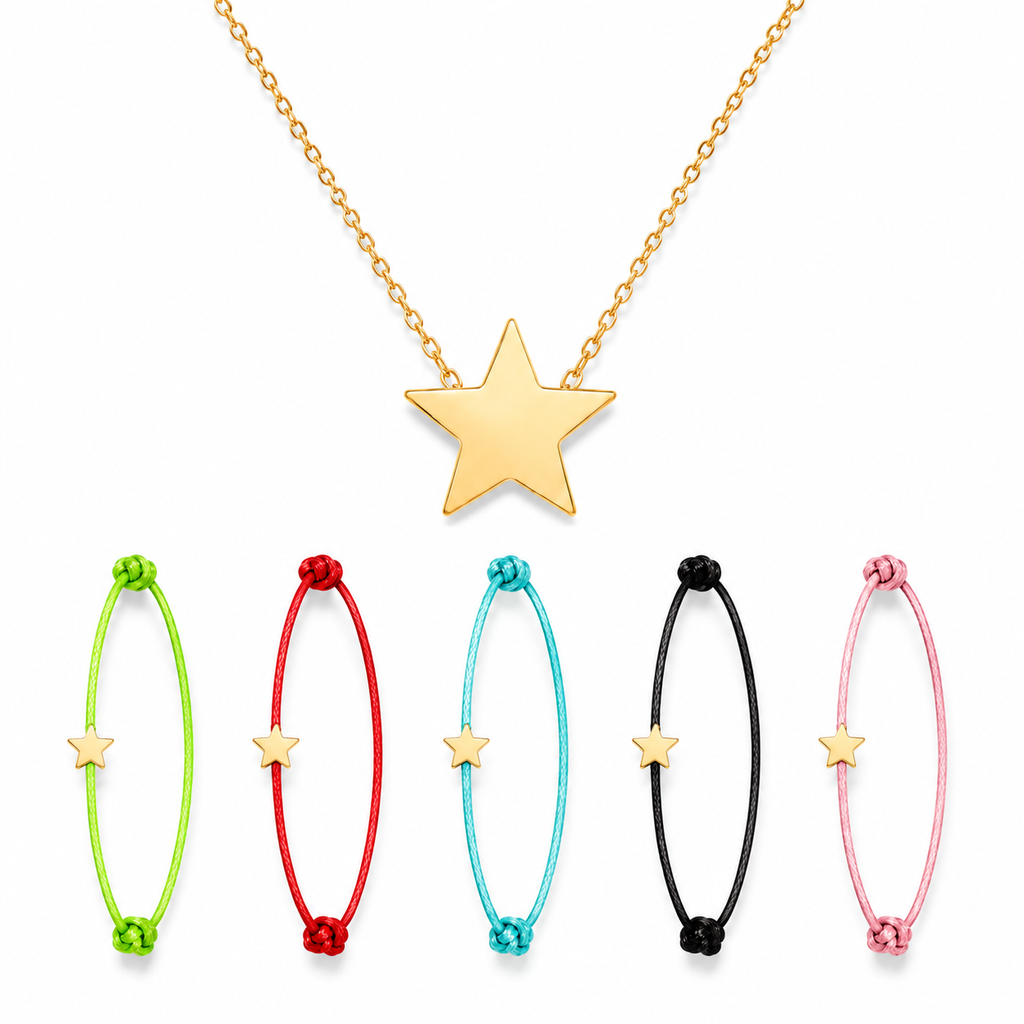 Pulsera make a wish! - set de estrellas ( El collar es personalizado )