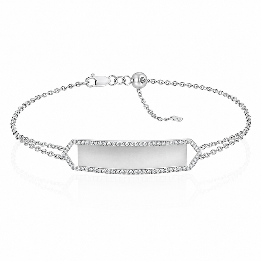 Pulsera para grabar de plata de ley 925