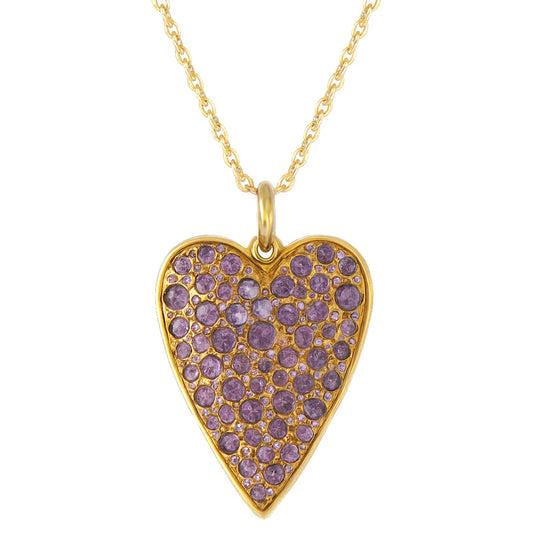 Collar Corazón morado