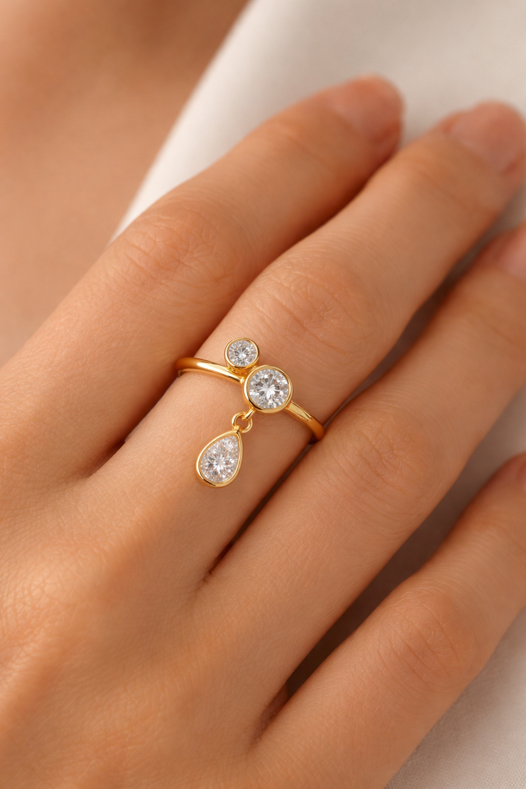 Anillo Doble Gota - Plata de ley 925
