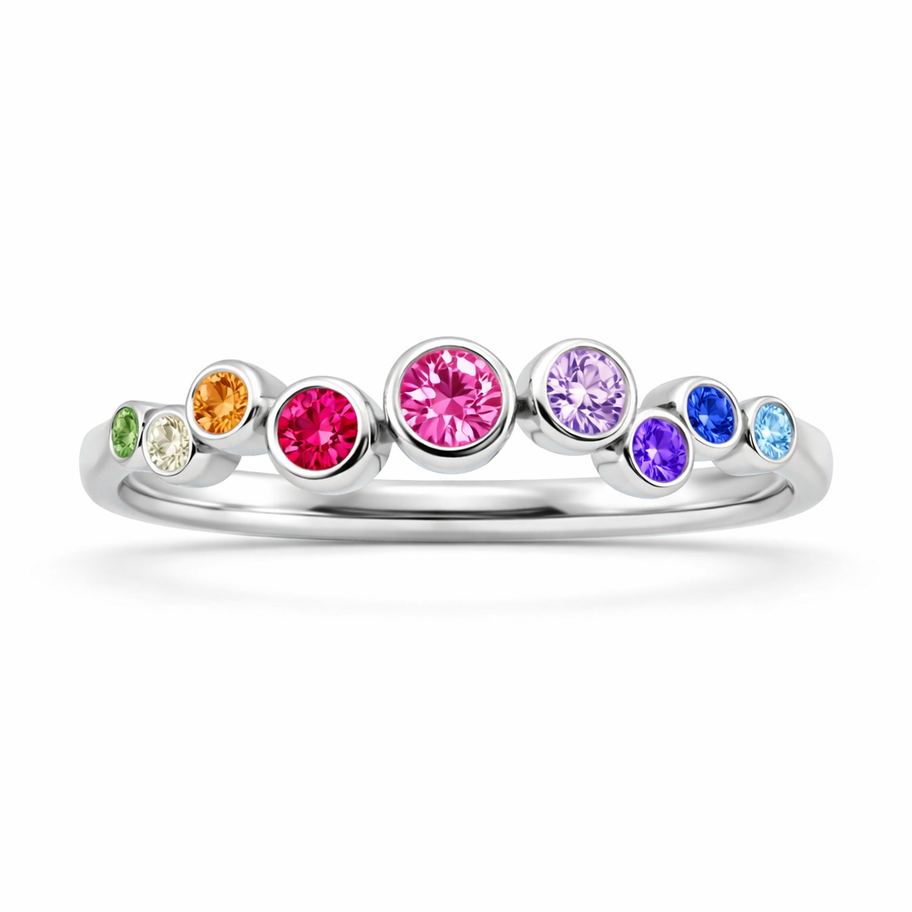 Spark Dots anillo multicolor - PLATA 925