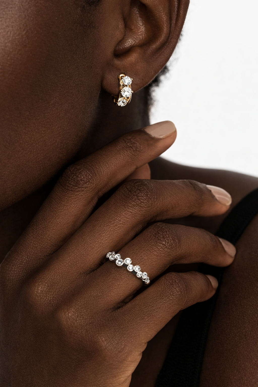 Spark Dots anillo ajustable - PLATA 925
