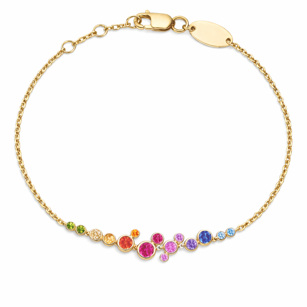 Spark Dots pulsera multicolor - PLATA 925