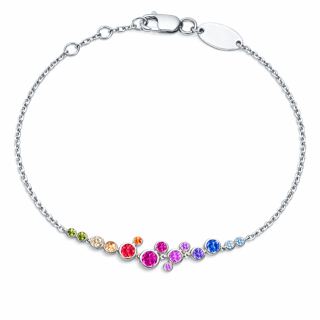 Spark Dots pulsera multicolor - PLATA 925