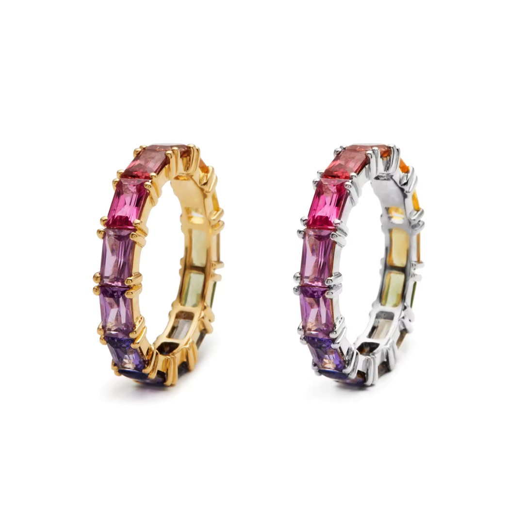 Anillo Orianna - baguette multicolor
