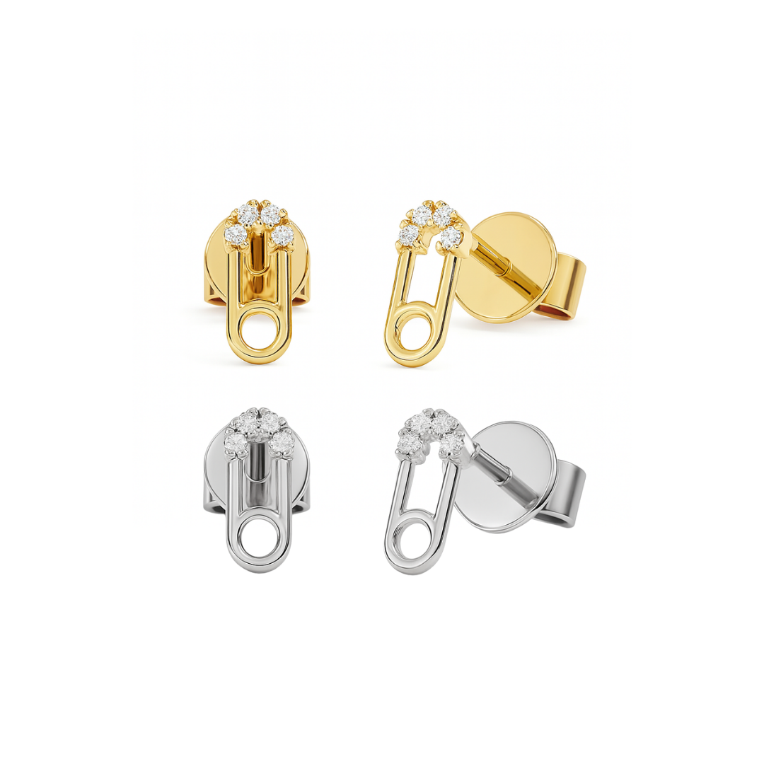 Stud de clip - Plata de ley 925