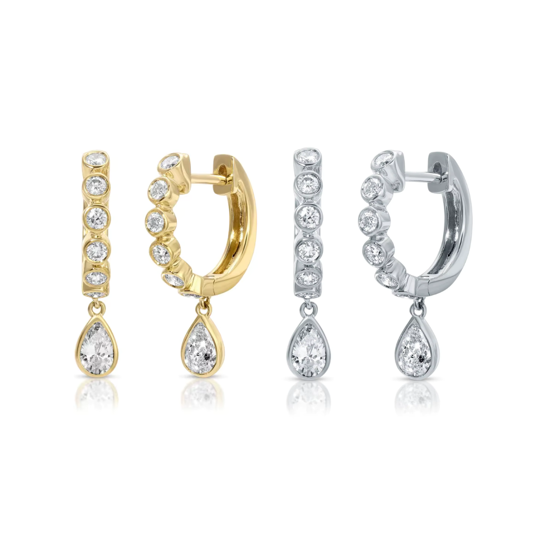 Argollitas dots - Plata de ley 925