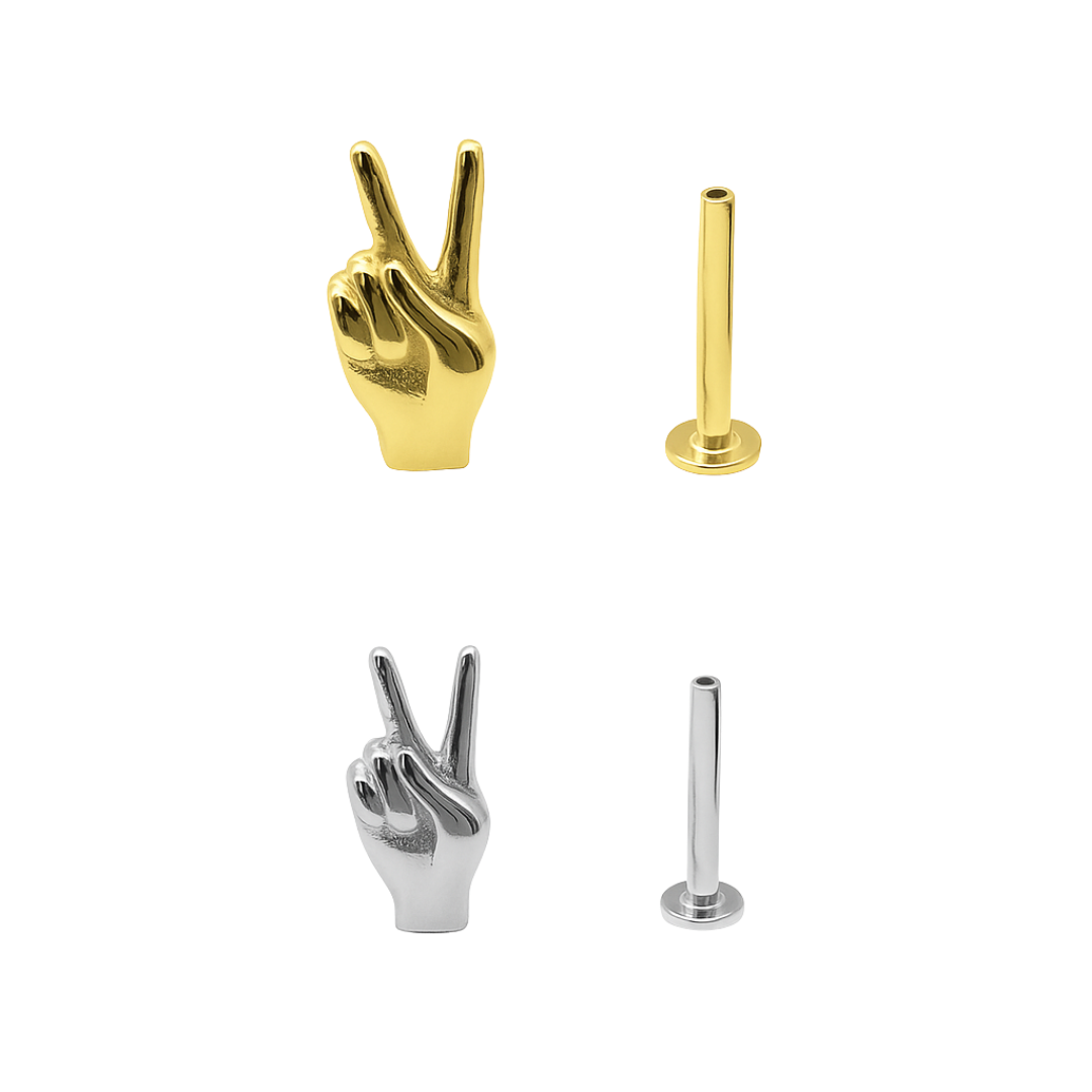 Stud mano de paz - Plata de ley 925