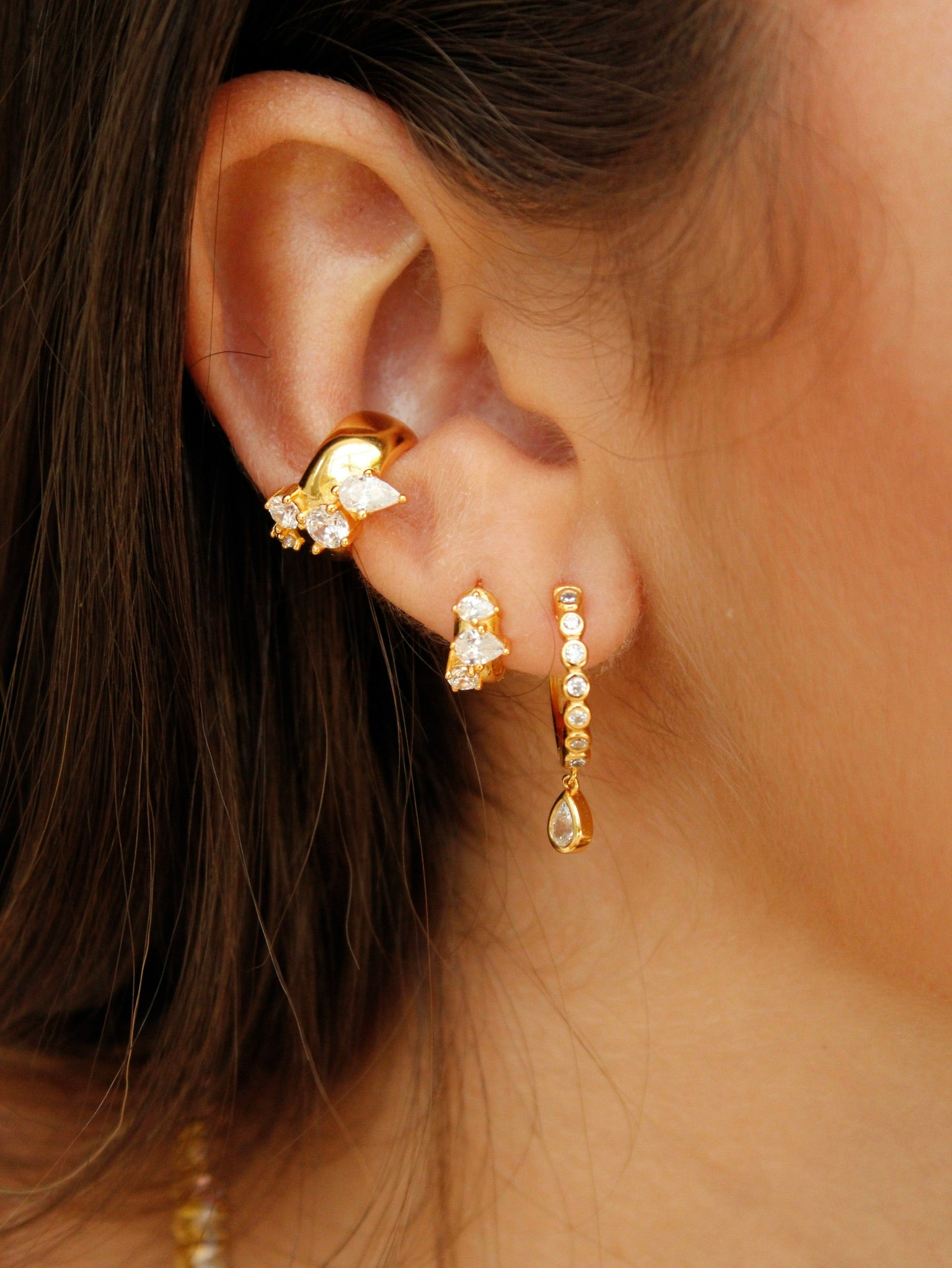 Lumi Drop Ear cuff - PLATA 925