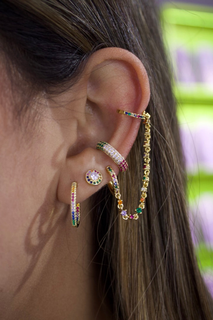 Hoops multicolor - Plata de ley 925
