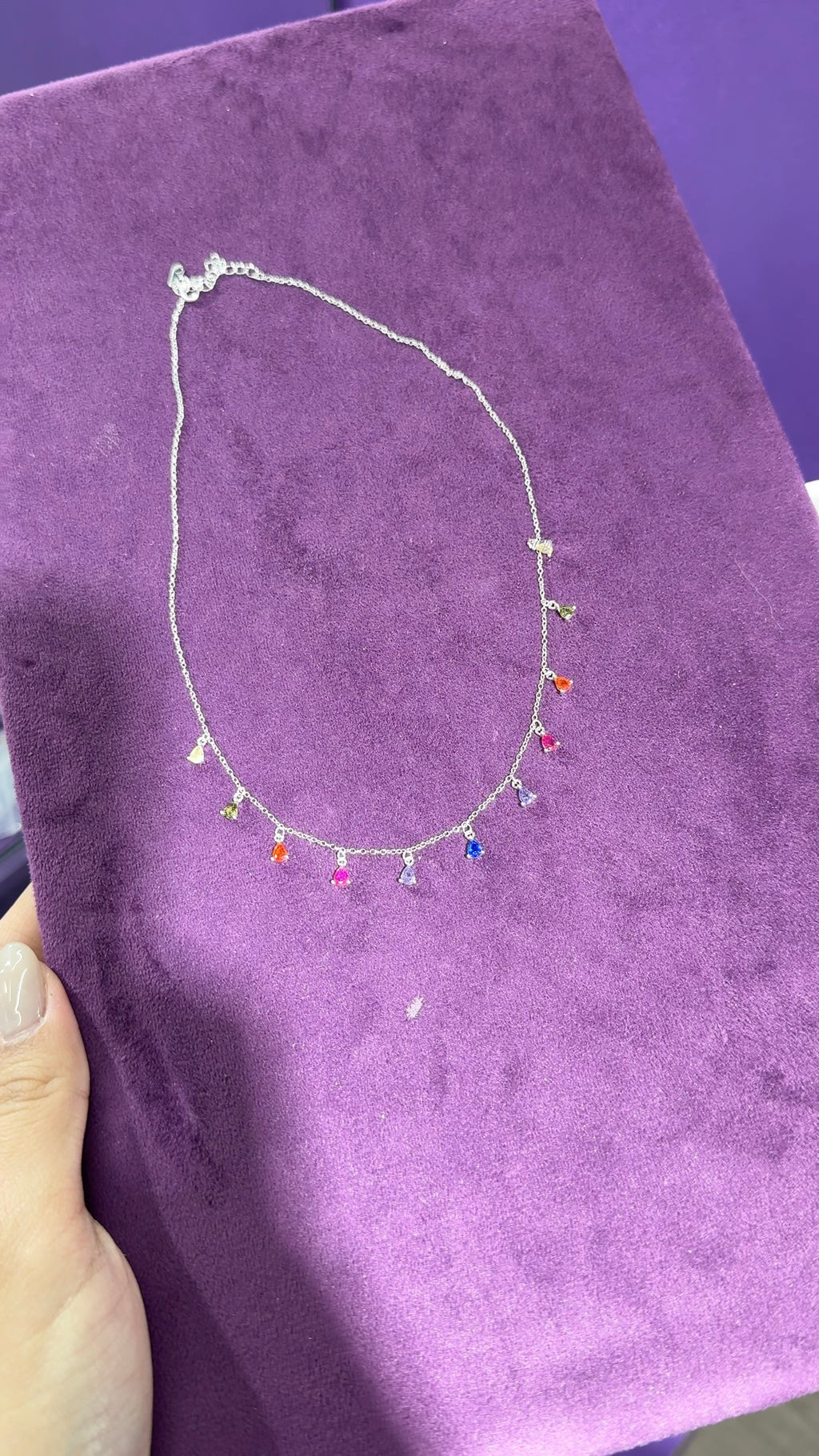 Collar Rainbow cristals - Plata de ley 925