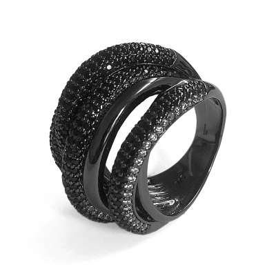 Anillo mil tiras - negro