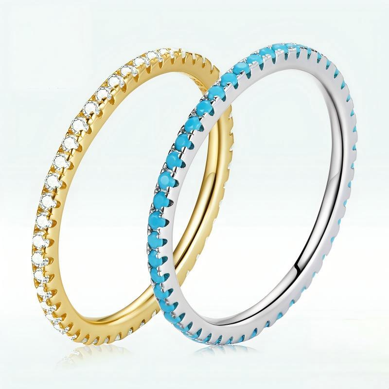 Infinity band anillo turquesa - Plata de ley 925