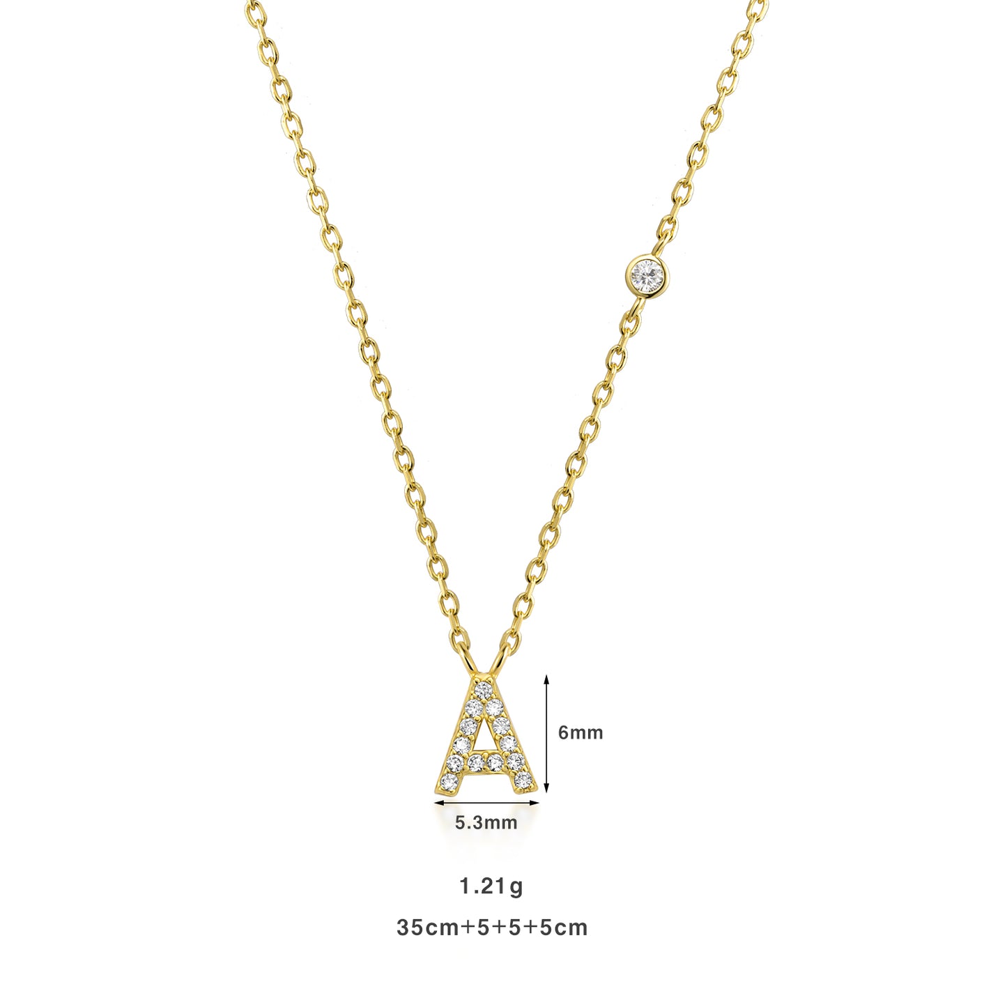 Collar de inicial - Plata de ley 925