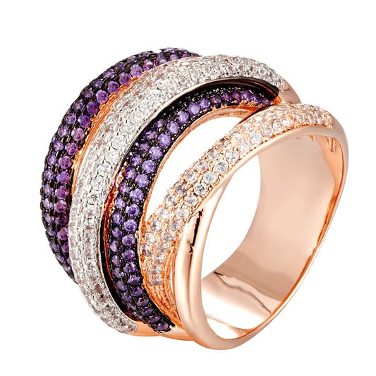 Anillo mil tiras - lila