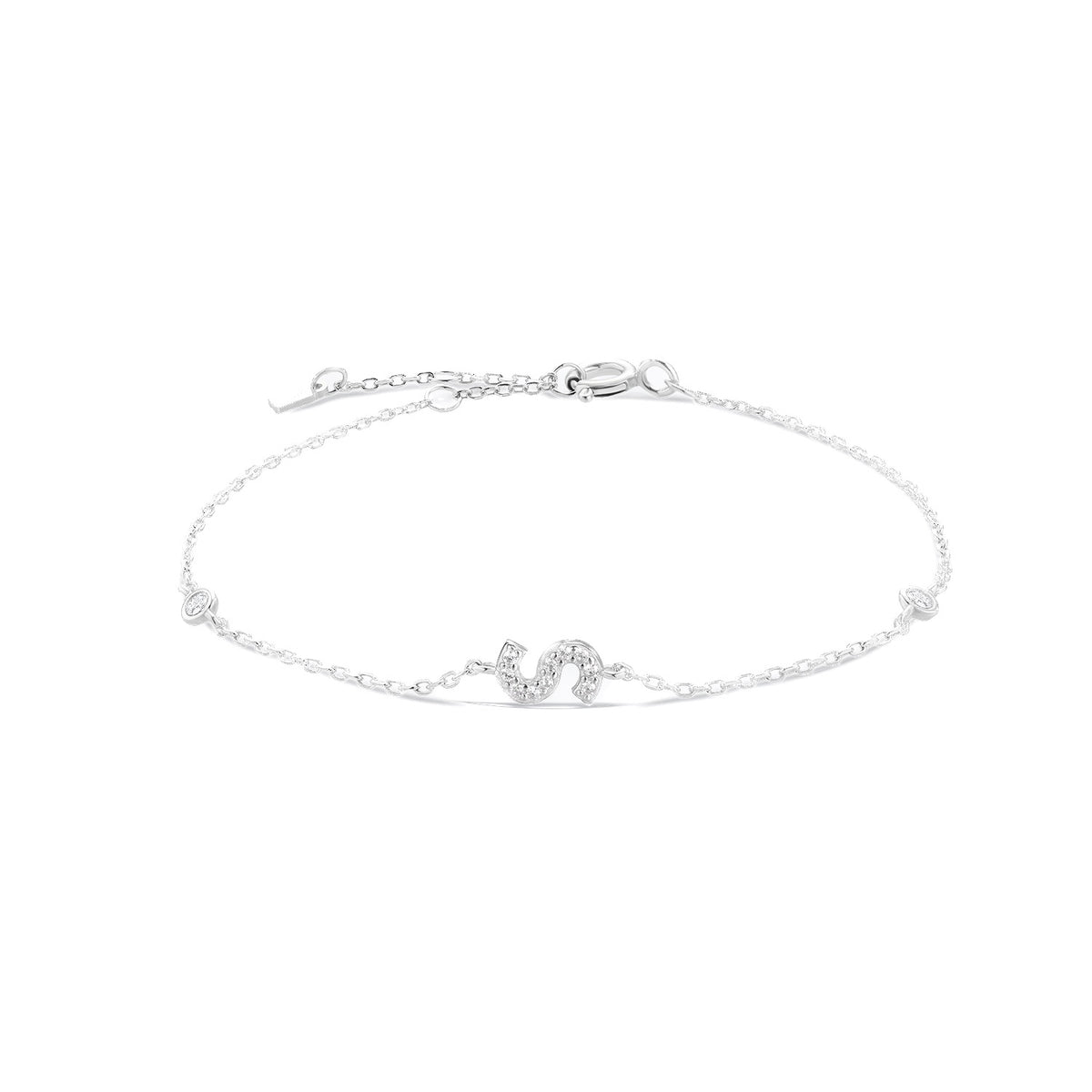 Pulsera de inicial plata 925