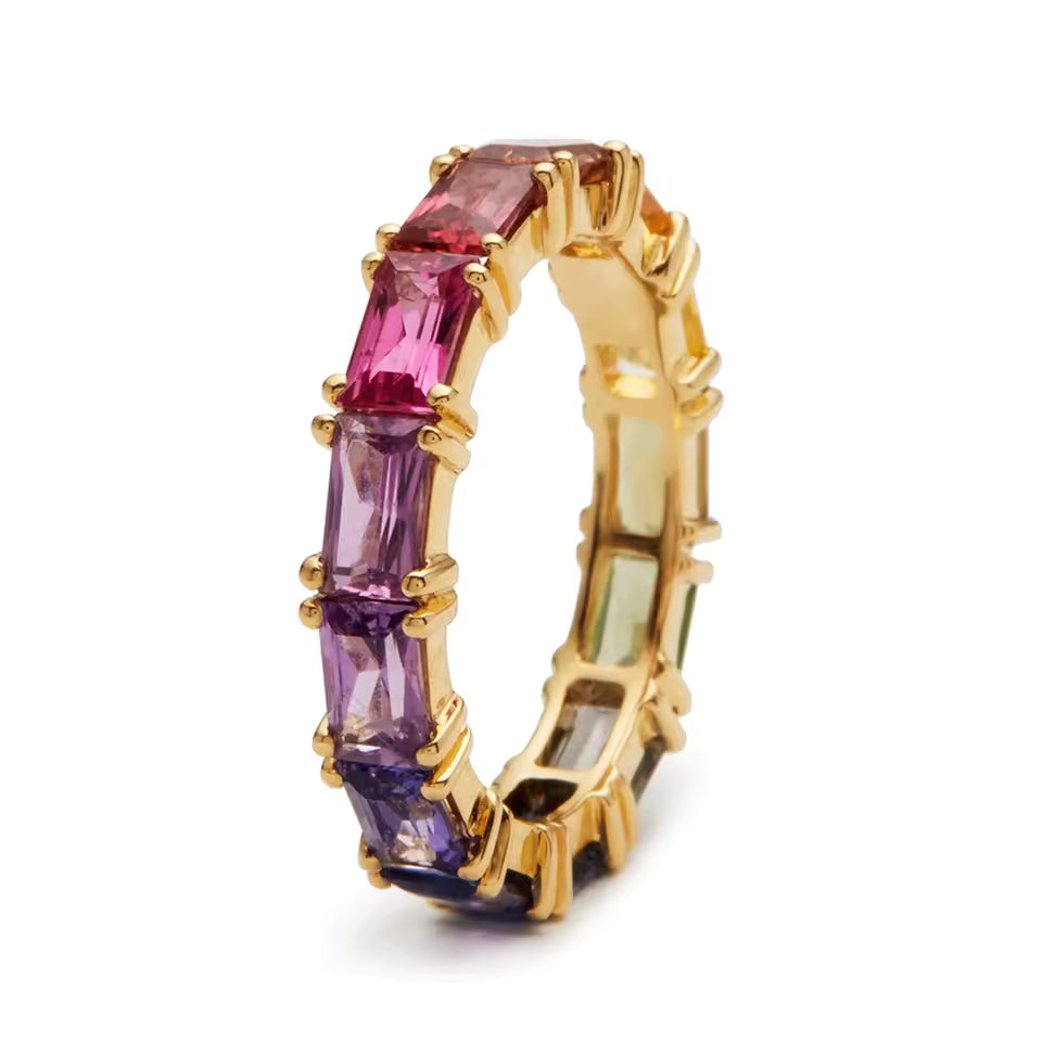Anillo Orianna - baguette multicolor