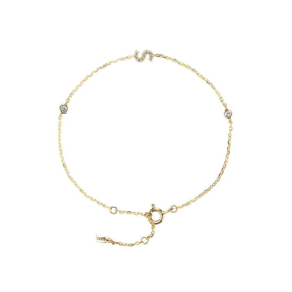Pulsera de inicial plata 925