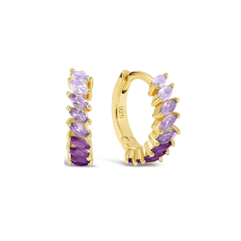 Argollas Rainbow Cuff - Plata 925