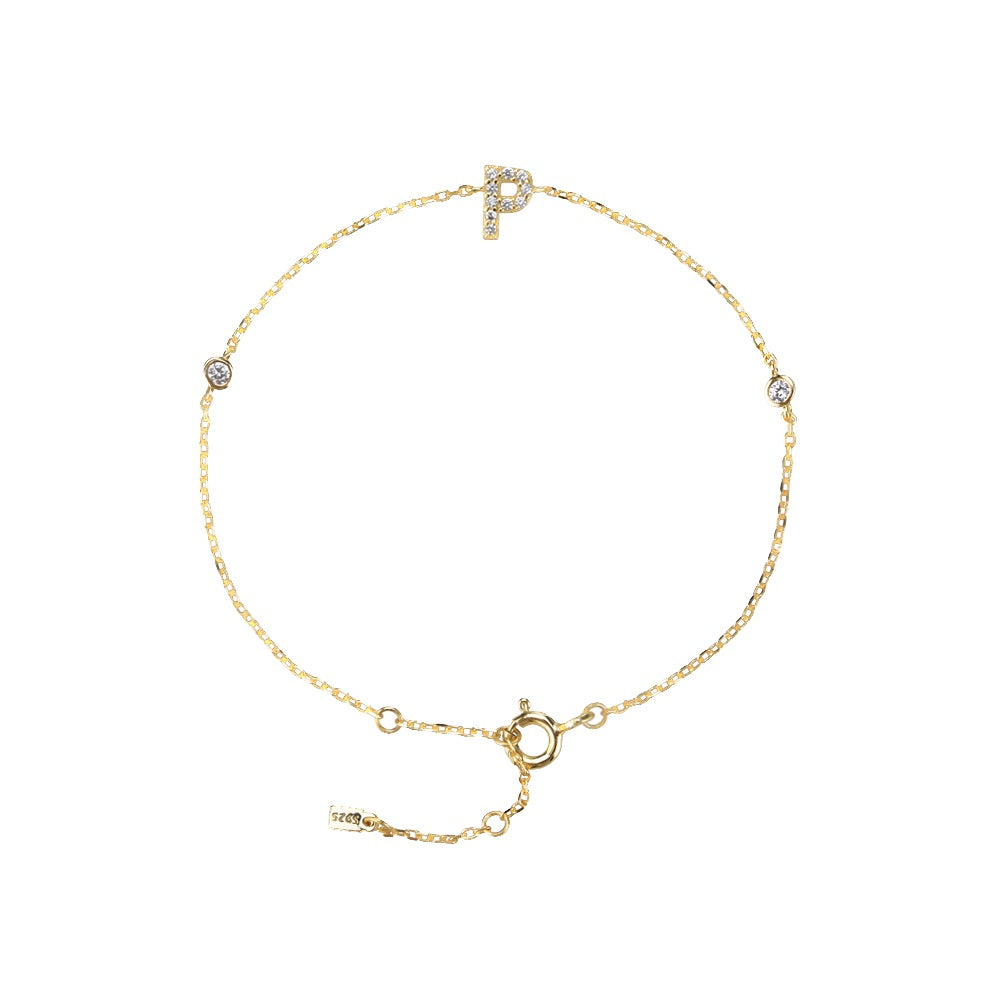Pulsera de inicial plata 925