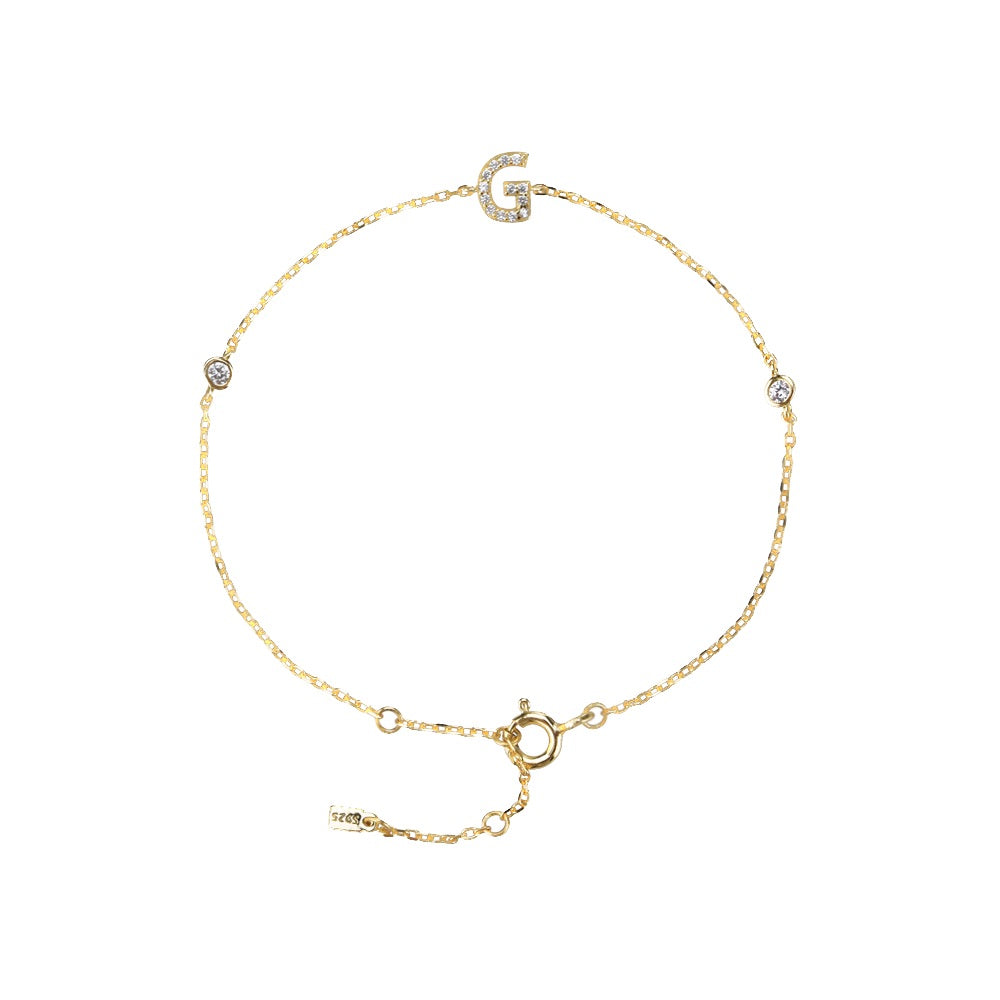 Pulsera de inicial plata 925