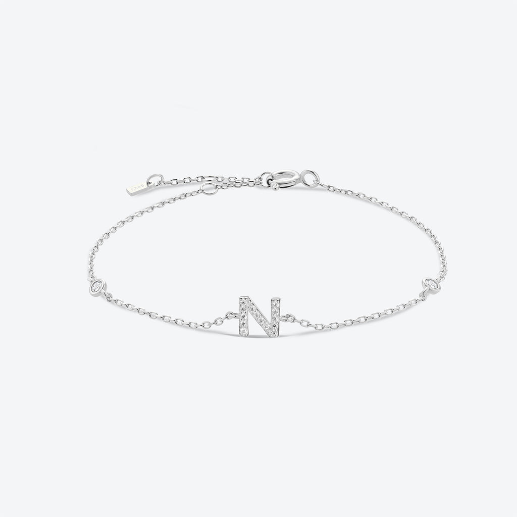 Pulsera de inicial plata 925