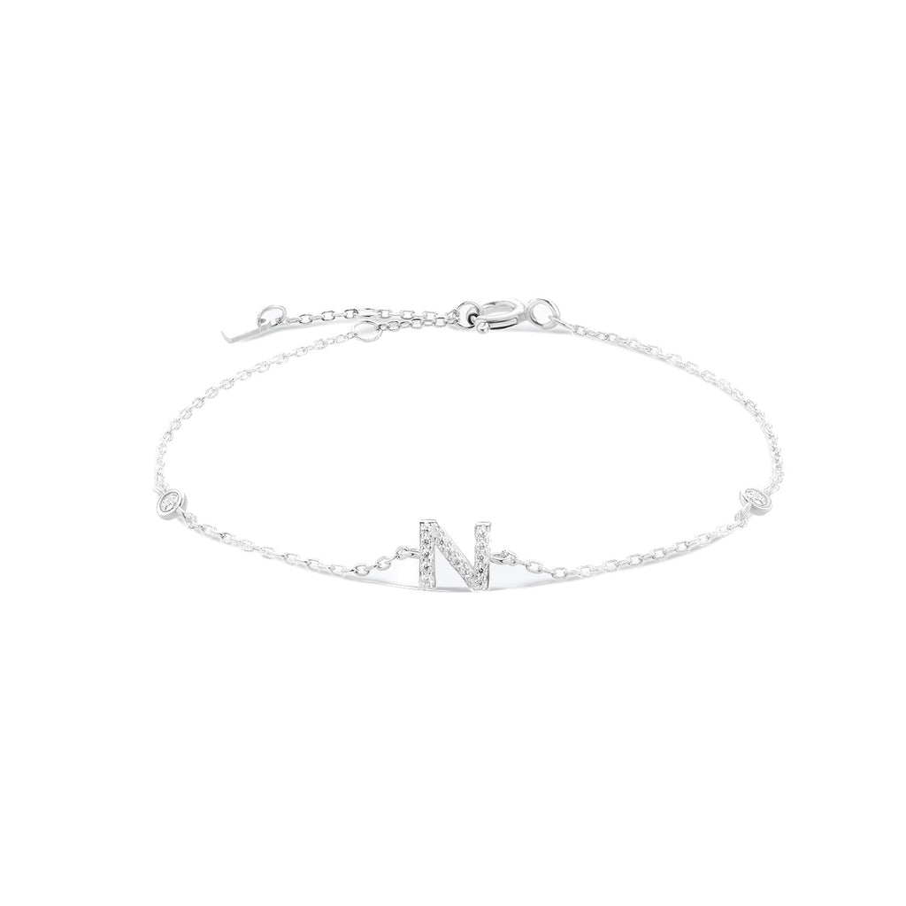 Pulsera de inicial plata 925