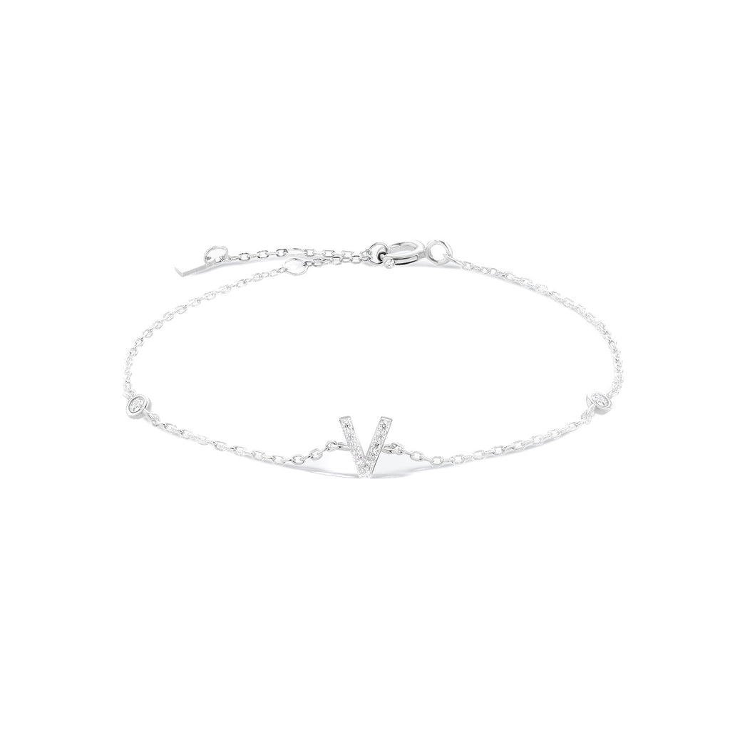 Pulsera de inicial plata 925