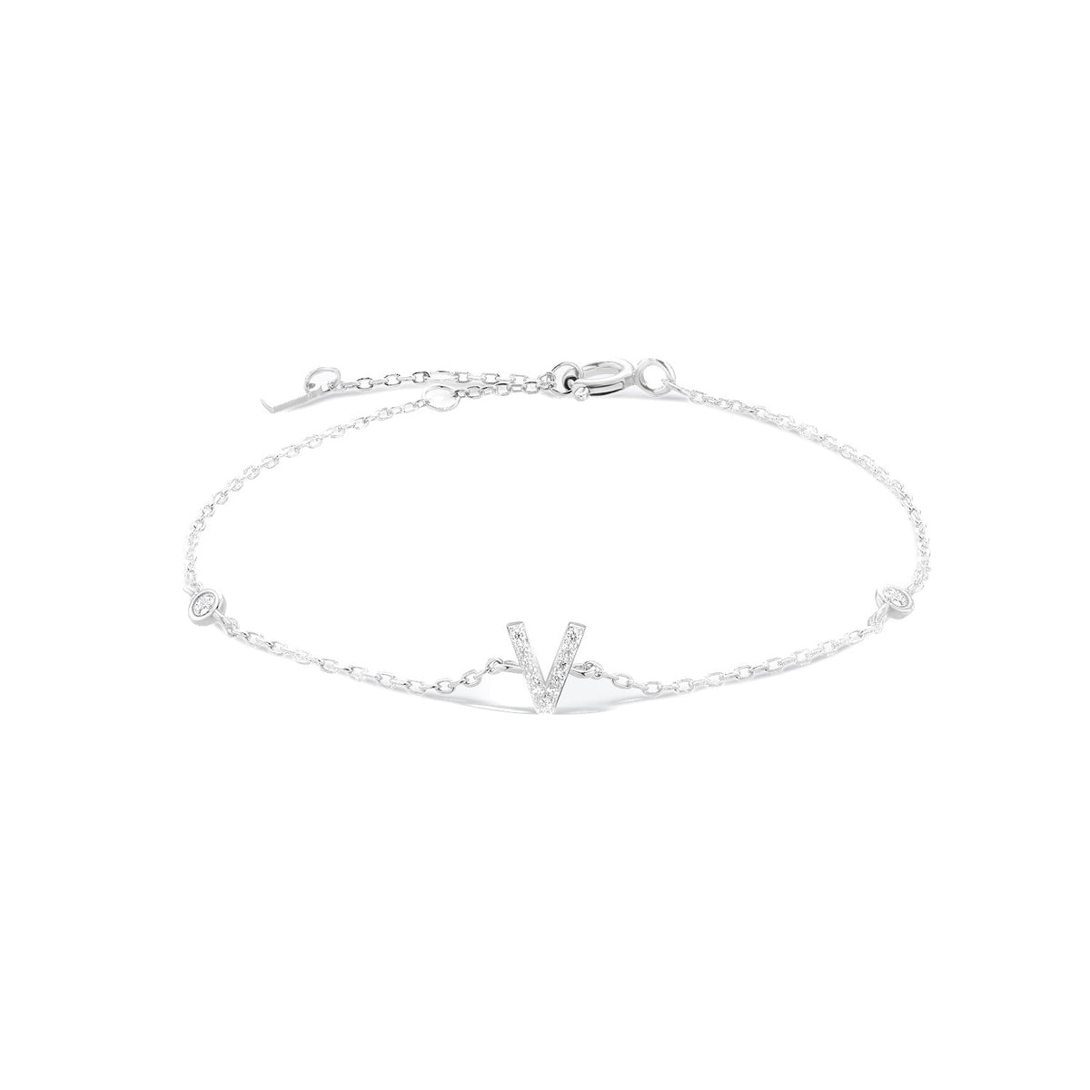 Pulsera de inicial plata 925