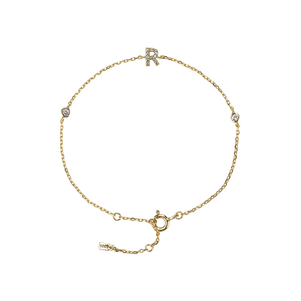 Pulsera de inicial plata 925